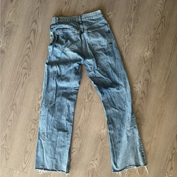 Zara High Waist. Light Blue Denim Jeans - Picture 5 of 7